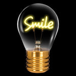 Load image into Gallery viewer, Neon LED Bulb - Smile Text 4.5"
