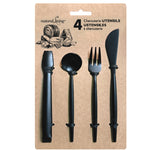 Load image into Gallery viewer, Charcuterie Utensils - 4-piece Matte Black
