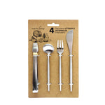 Load image into Gallery viewer, Charcuterie Utensils - 4-piece Brushed Silver
