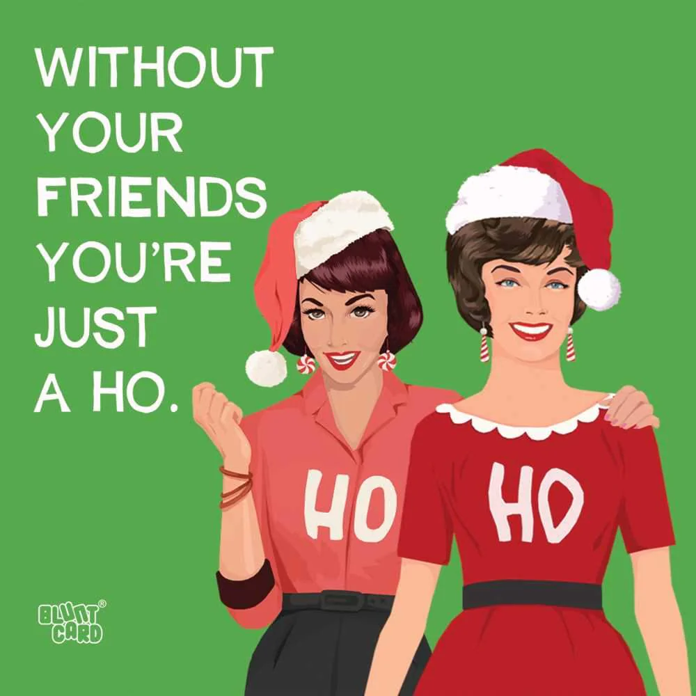 Holiday Cocktail Napkin - Without Your Friends