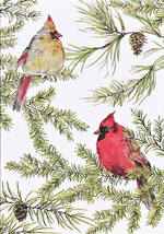 Load image into Gallery viewer, Holiday Boxed Card Set - Mini Cardinals in Evergreen s/20
