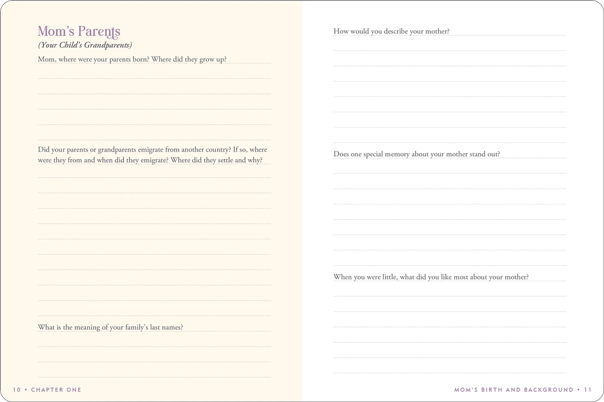 Keepsake Journal - Mom's Story