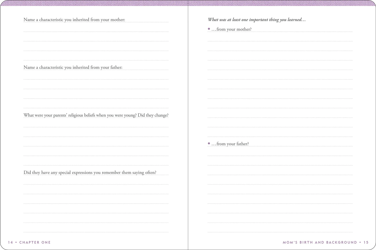 Keepsake Journal - Mom's Story
