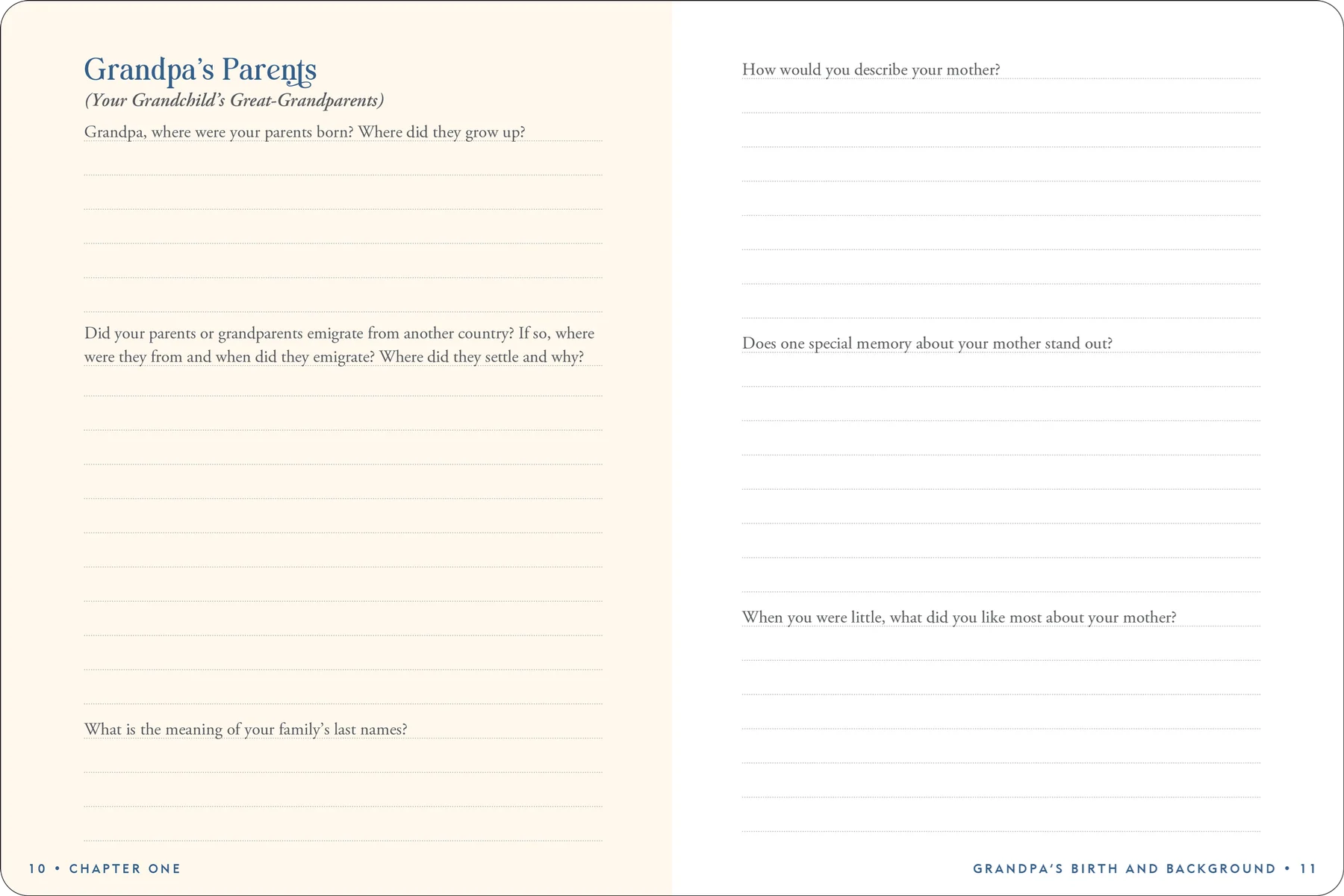 Keepsake Journal - Grandpa's Story