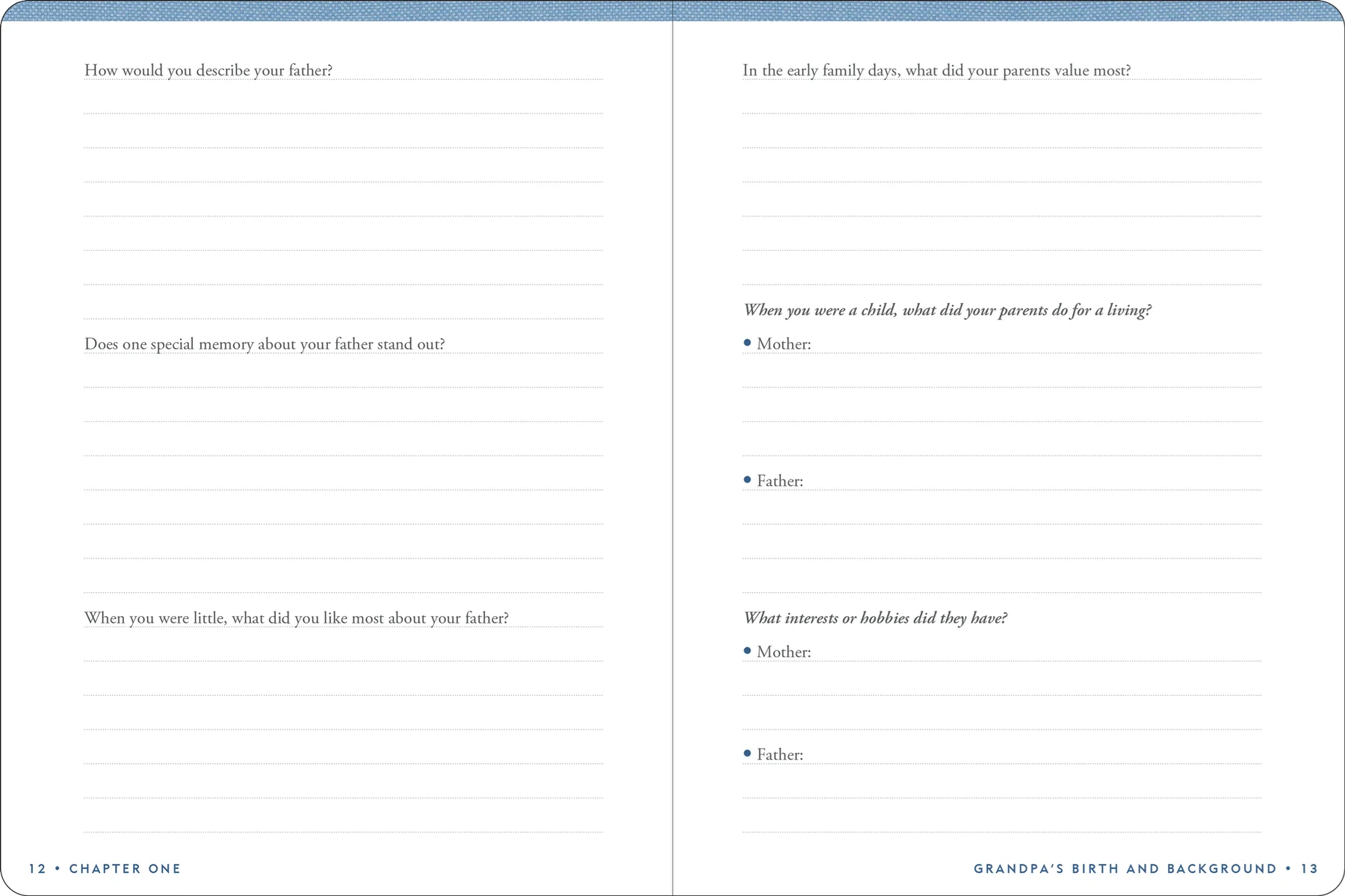 Keepsake Journal - Grandpa's Story