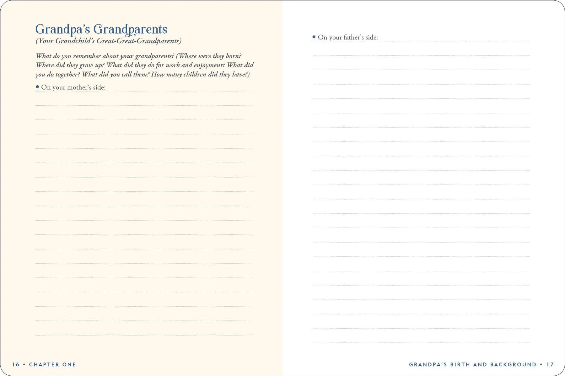 Keepsake Journal - Grandpa's Story