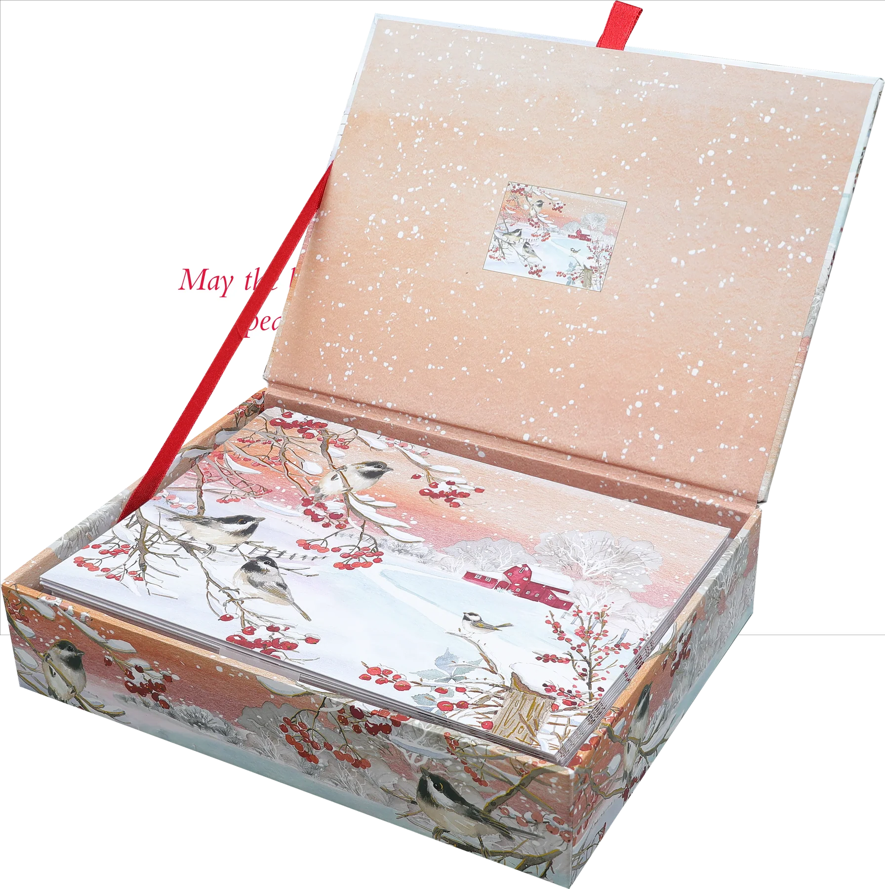 Holiday Boxed Card Set - Snowy Songbirds s/20