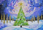 Load image into Gallery viewer, Holiday Boxed Card Set - Stained Glass Tree s/20
