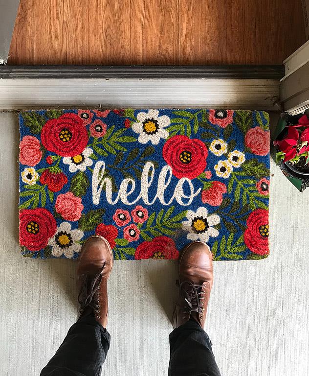 Doormat - Floral Hello