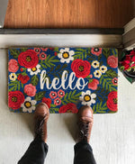 Load image into Gallery viewer, Doormat - Floral Hello
