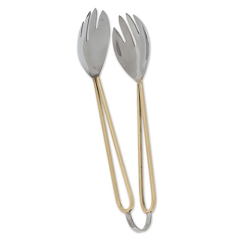 Salad Tongs - 10.5” Loop Gold