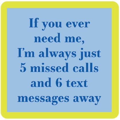 Funny Coaster - 5 Missed Calls