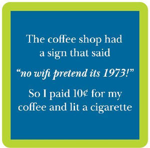 Funny Coaster - Coffee & Cigarette