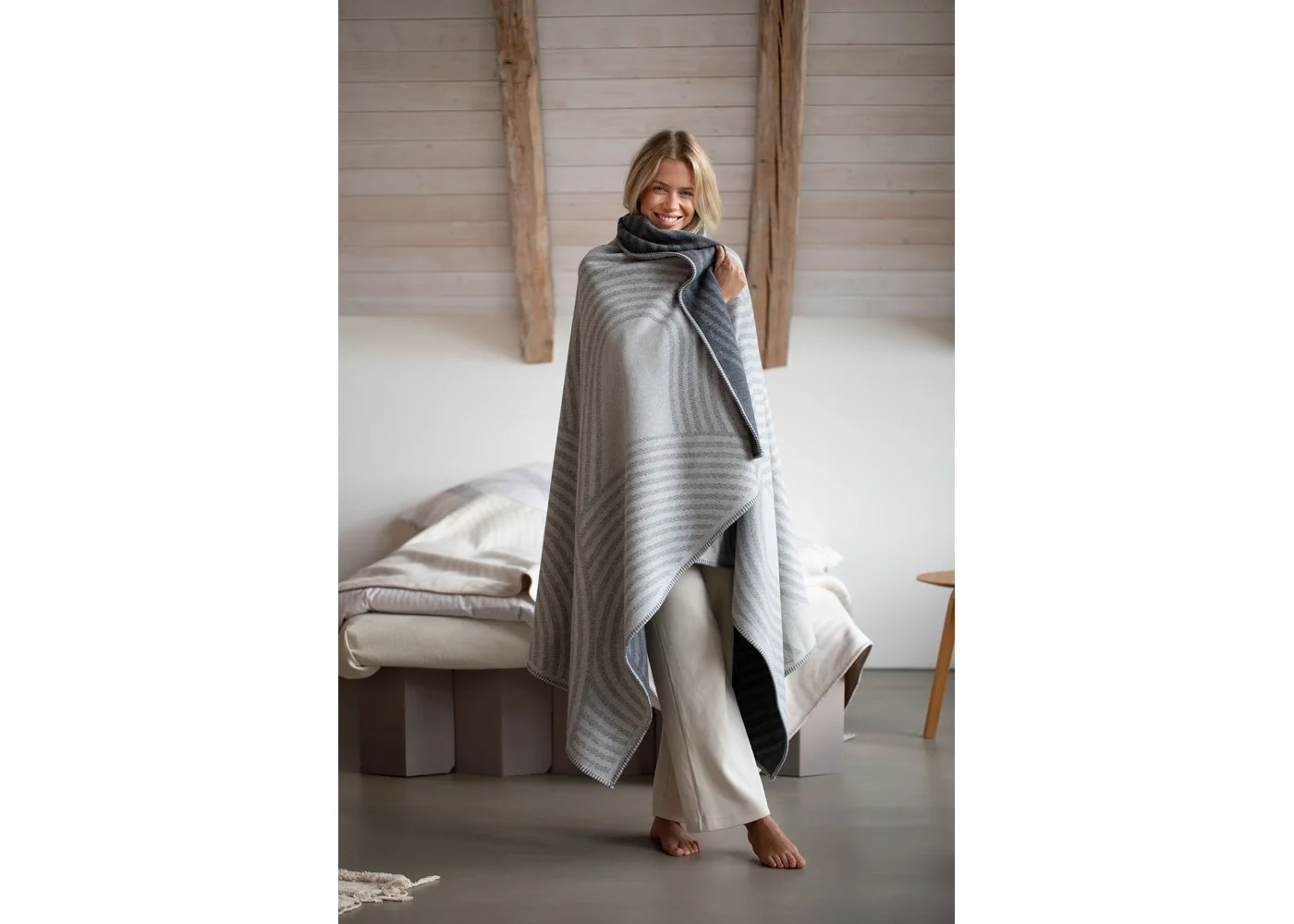 Fussenegger Throw - JADE Cotton Zen Grey 200x140cm