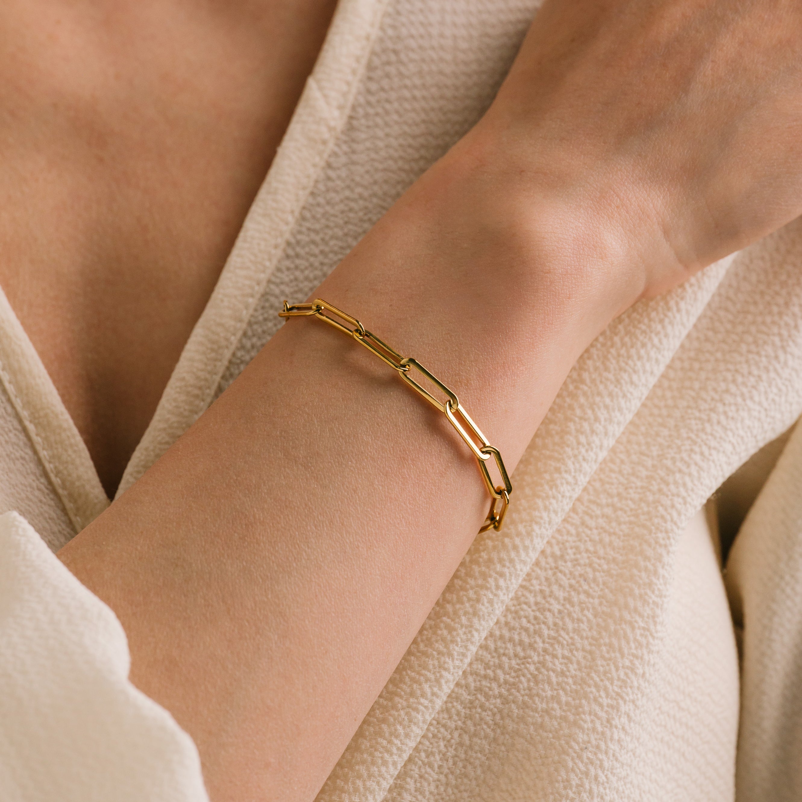 Waterproof Bracelet - Bold Paperclip 6"+1.25"