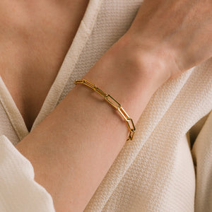 Waterproof Bracelet - Bold Paperclip 6"+1.25"