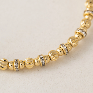 Gold-Plated Bracelet - Solana Small Bead Flex