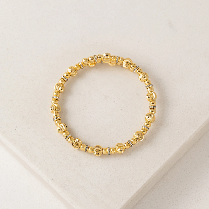 Gold-Plated Bracelet - Solana Large Bead Flex