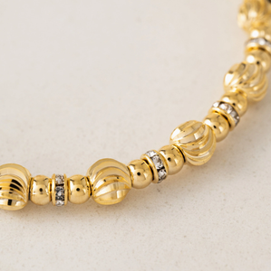 Gold-Plated Bracelet - Solana Large Bead Flex