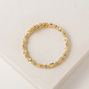 Gold-Plated Bracelet - Solana Oval Bead Flex