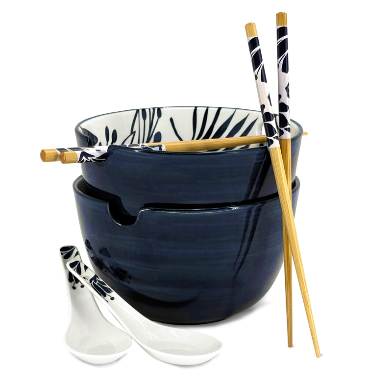 Ramen Bowl Set - Blue s/2