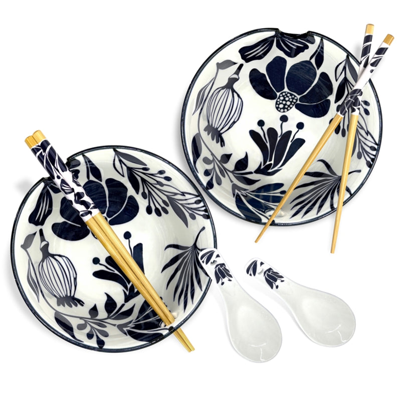 Ramen Bowl Set - Blue s/2