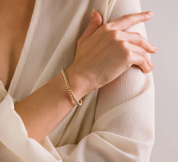 Gold-Filled Bracelet - Beaded 4mm