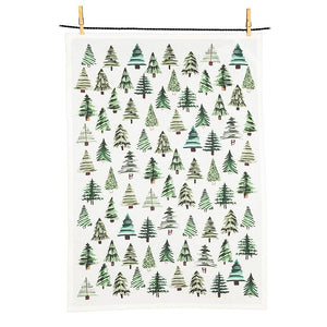 Tea Towel - Green Simple Trees