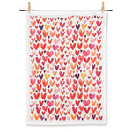 Load image into Gallery viewer, Tea Towel - Colourful Hearts
