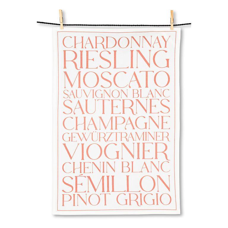 Dish Towel - White Wine Text