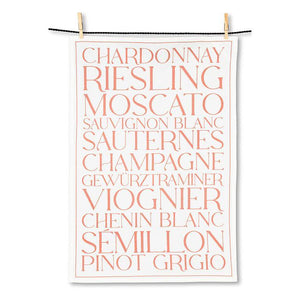 Dish Towel - White Wine Text