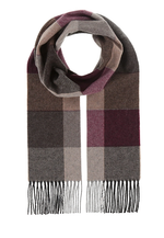 Load image into Gallery viewer, V. Fraas Cashmere Scarf - Window Pane Burgundy
