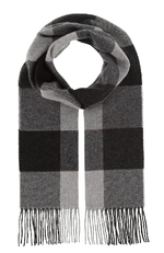 Load image into Gallery viewer, V. Fraas Cashmere Scarf - Window Pane Charcoal
