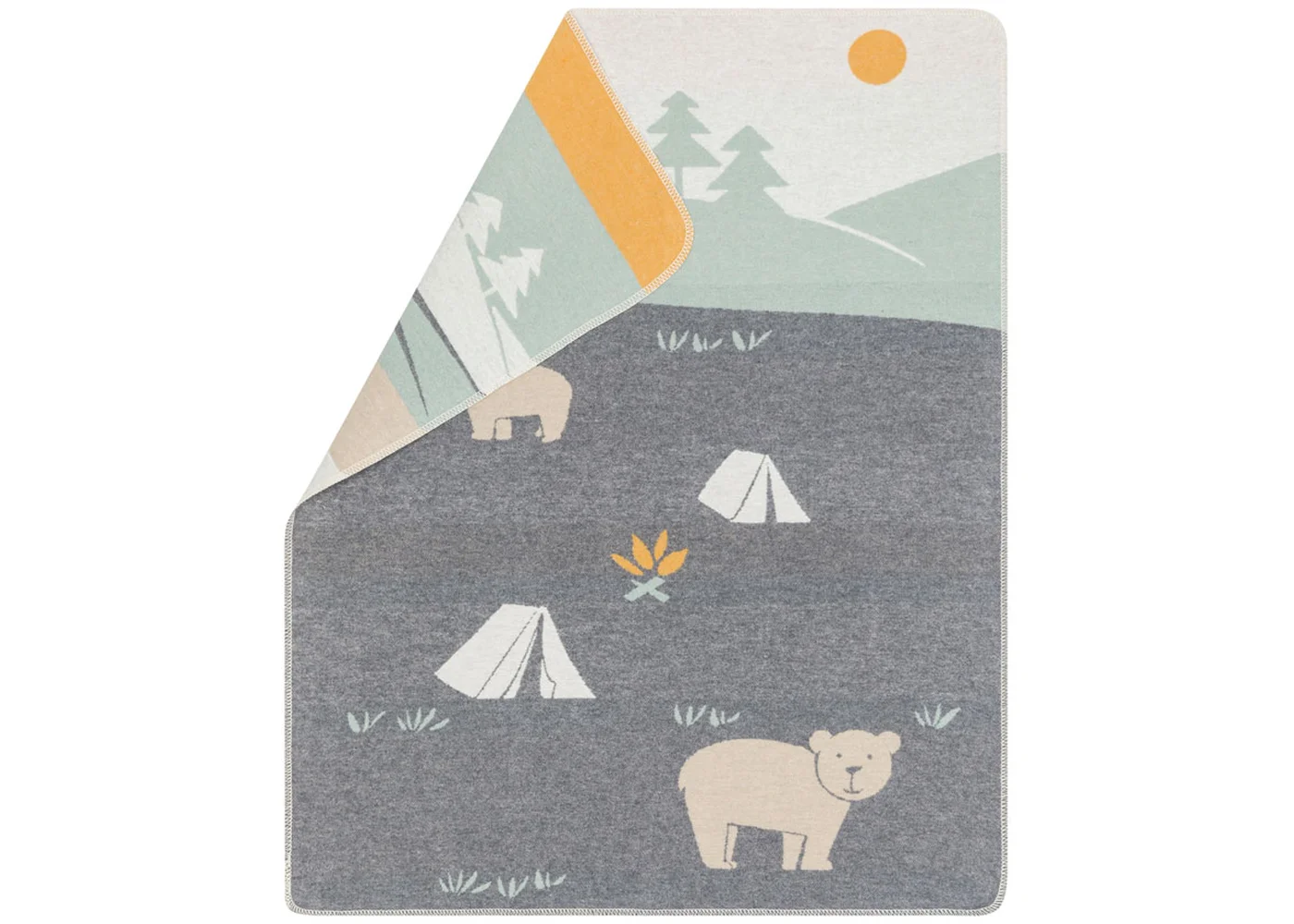 Fussenegger Baby Blanket - JUWEL Camping Bears 90x70cm