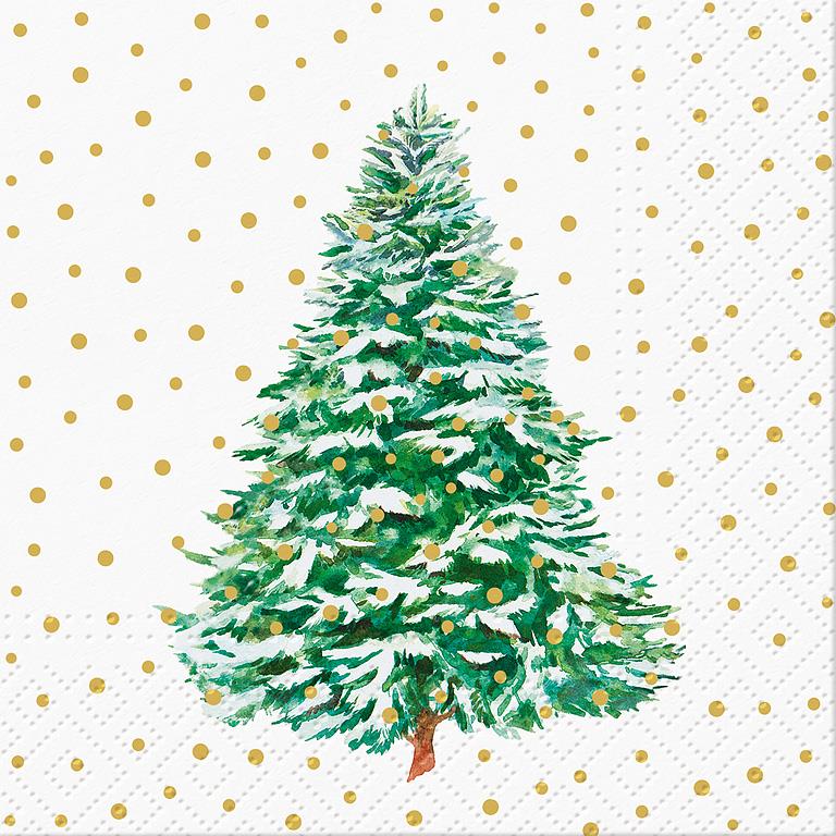 Luncheon Napkin - Holiday Frosted Forest