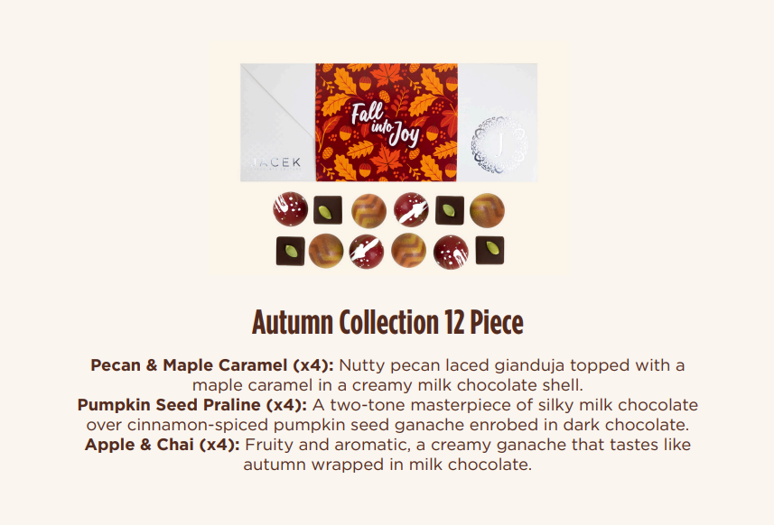 Jacek Chocolate - 12pc Autumn Collection
