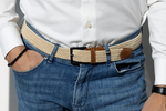 Load image into Gallery viewer, Braided Belt - Beige o/s
