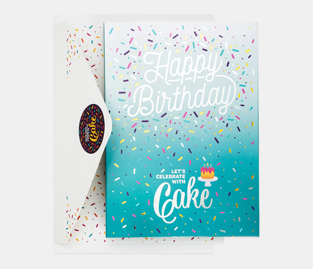 InstaCake - Happy BDay Teal Zesty Lemon