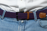 Load image into Gallery viewer, Braided Belt - Navy Red o/s
