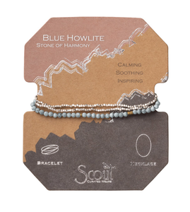 Scout Bracelet - Delicate Blue Howlite | Silver
