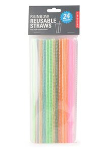 Reusable Straw - Rainbow 8" s/24