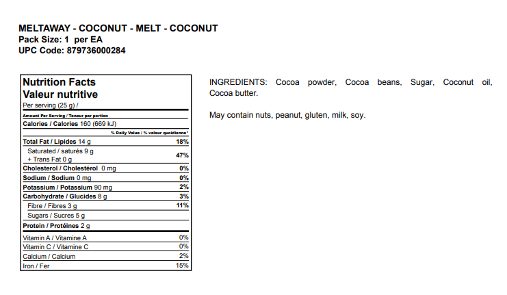 Jacek Chocolate - Meltaways Coconut