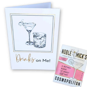 Noble Mick's Card - Drinks On Me Cosmopolitan