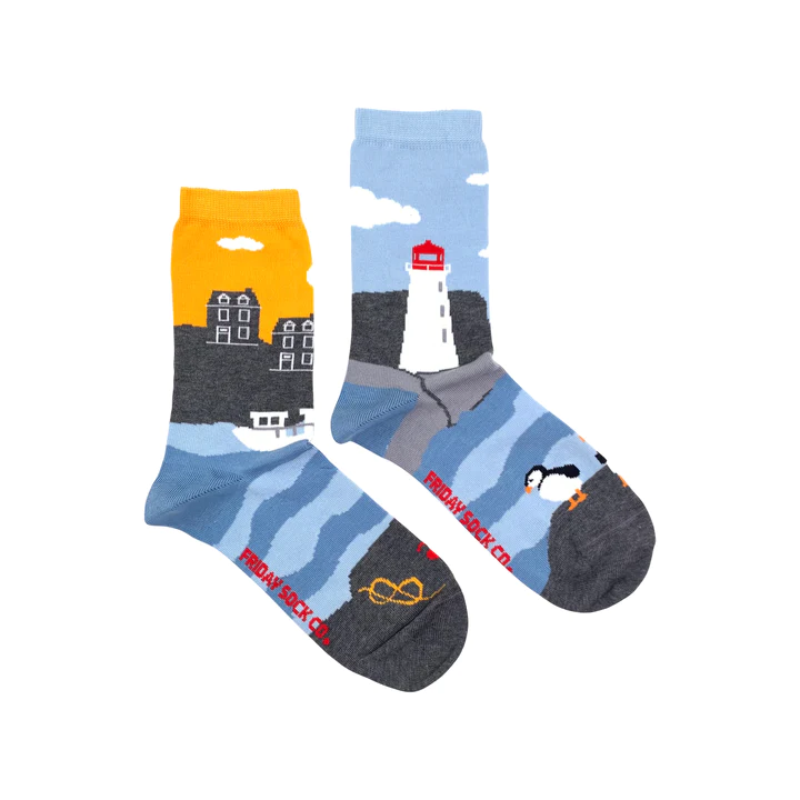 Women's Crew Socks - Landscape East Coast