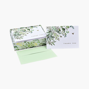 Boxed Card Set - Thank You (Eucalyptus) s/14