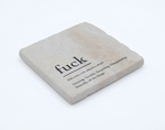 Load image into Gallery viewer, Marble Coaster - Verb | F*ck
