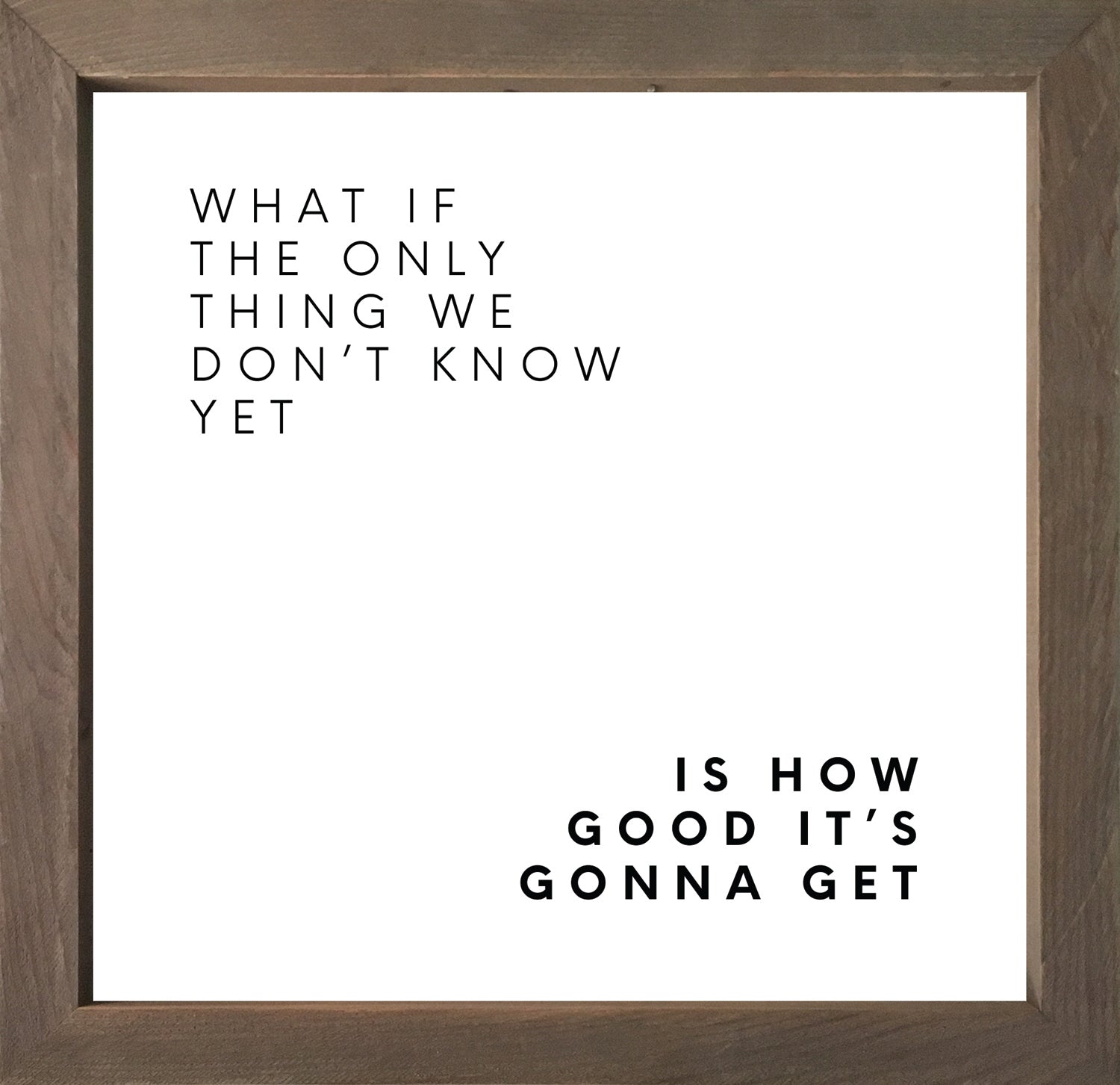 Framed Art Small - What if the Only Thing