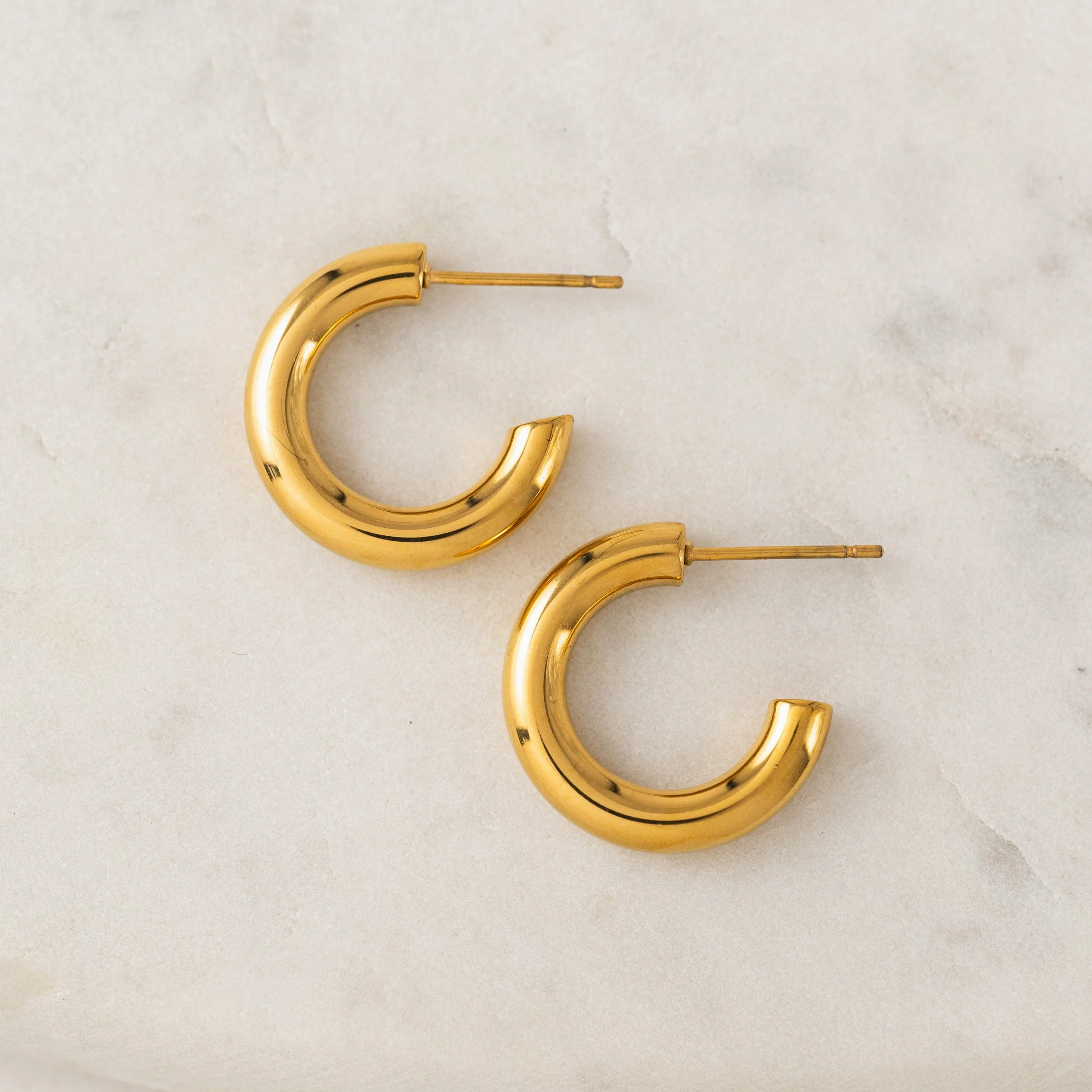 Waterproof Collection - Hoop Earrings Friday Gold