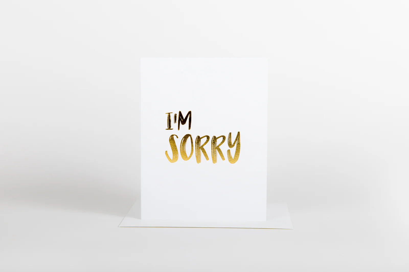 W&C Cards - I'm Sorry (gold puff)