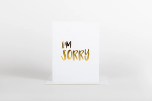 W&C Cards - I'm Sorry (gold puff)